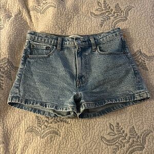 Abercrombie high rise jean shorts